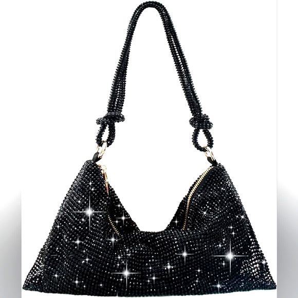 Beautiful Silver Rhinestone Purse - Picture 8 of 8